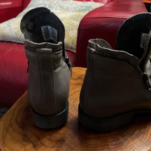 Miz Mooz Luna ruched leather ankle booties with dual side zip 9 $175 - Picture 5 of 11